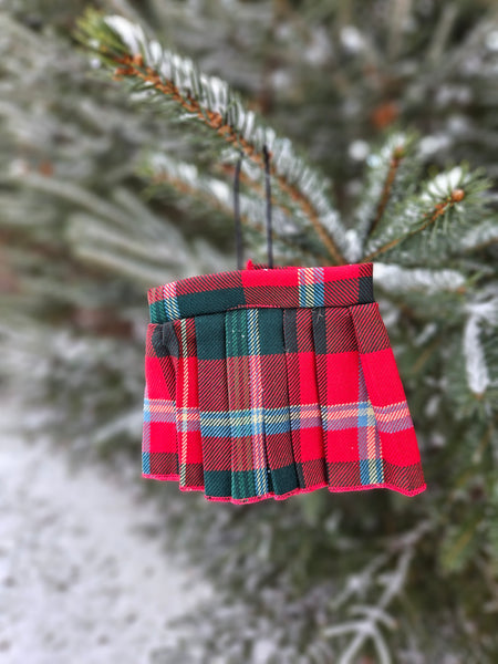 New Brunswick tartan mini kilt for Christmas tree