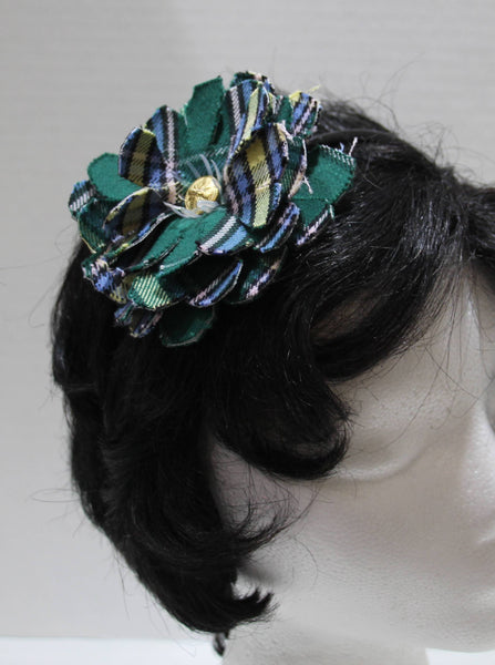 Alberta Tartan Flower on Headband