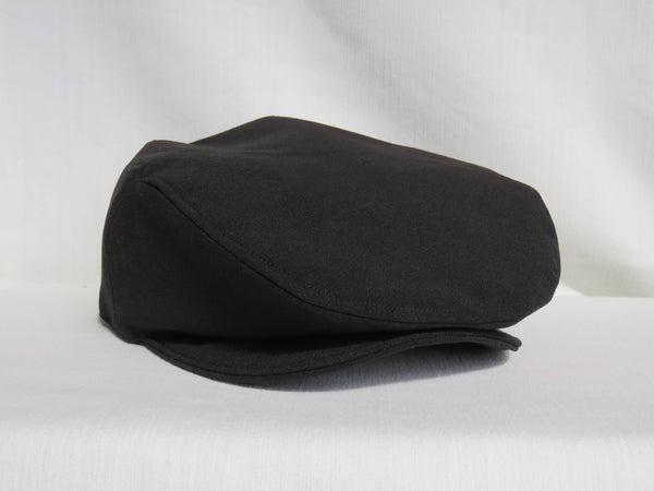 black newsboy hat