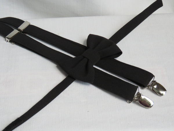 Formal Black Bow Tie and Suspenders-Taylors Tartans