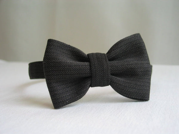 Gray Pinstripe Wedding Bow Tie-Taylors Tartans
