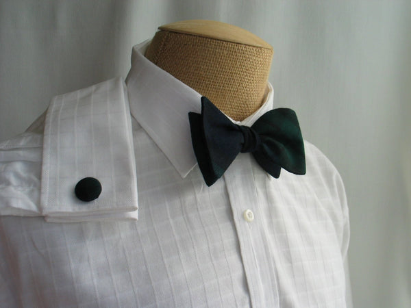 Green and Navy Freestyle Bow Tie in Black Watch Tartan-Taylors Tartans