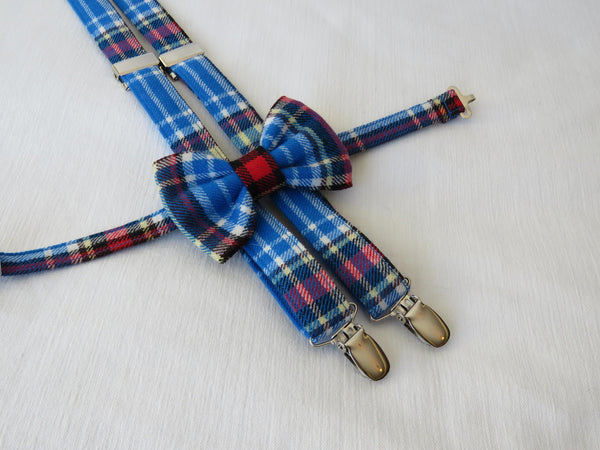 Oromocto Tartan Flat Cap Suspenders and Bow Tie