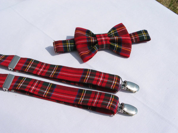 Royal Stewart Tartan Suspenders Bowtie-Taylors Tartans