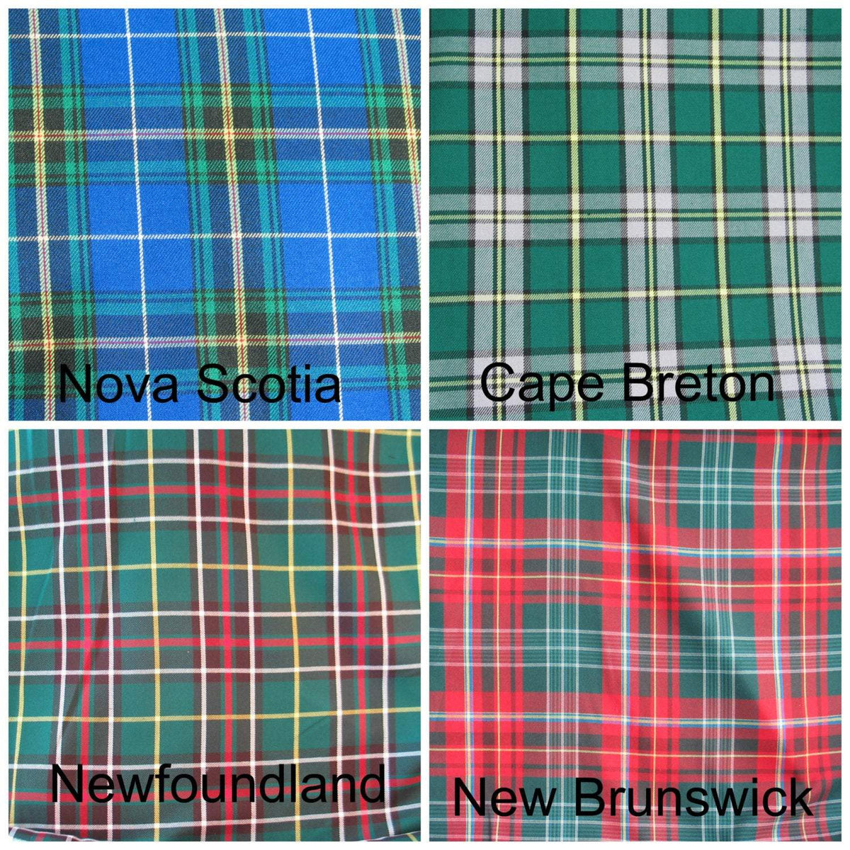 Canadian Provincial Tartan Fabric 1 Yard Set Taylors Tartans