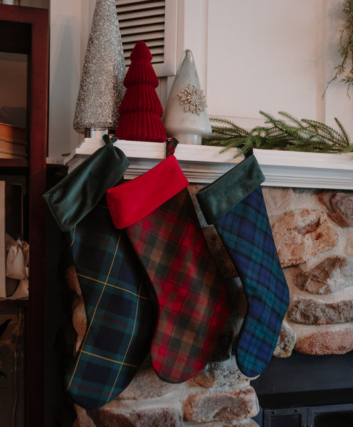 Hunting Stewart Tartan - similar Christmas Stocking with Velvet Cuff