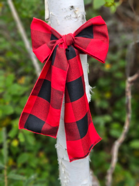 Foulard Arbre à Carreaux Buffalo Rouge et Noir