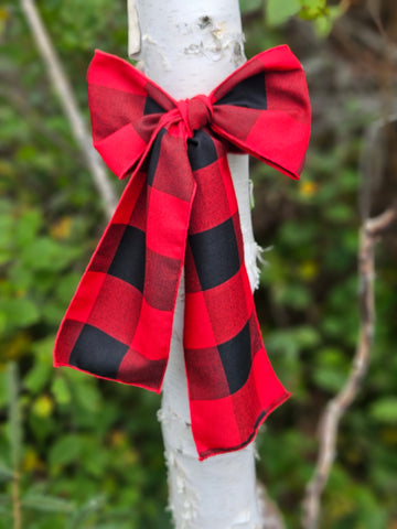 Foulard Arbre à Carreaux Buffalo Rouge et Noir