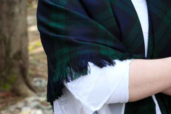 Black Watch Tartan Blanket Scarf
