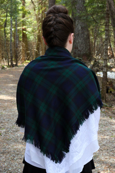 Black Watch Tartan Blanket Scarf