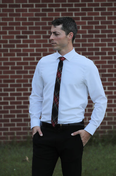 Black Stewart Tartan Neck Tie