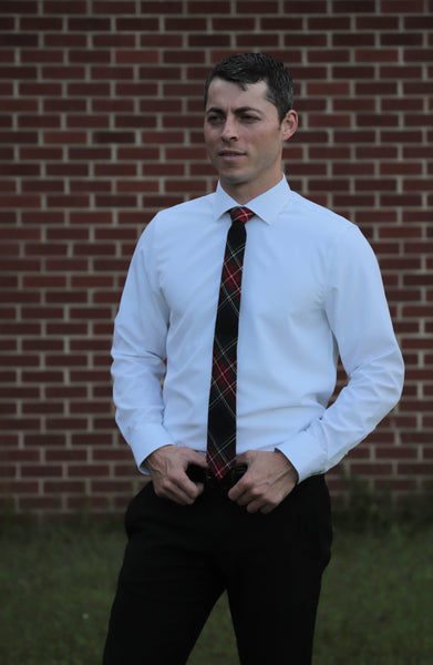 Black Stewart Tartan Neck Tie