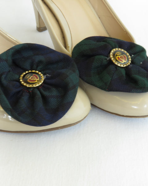 Black Watch Tartan Shoe Clips