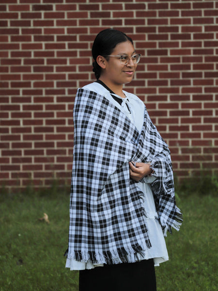 Erskine Tartan White Blanket Scarf