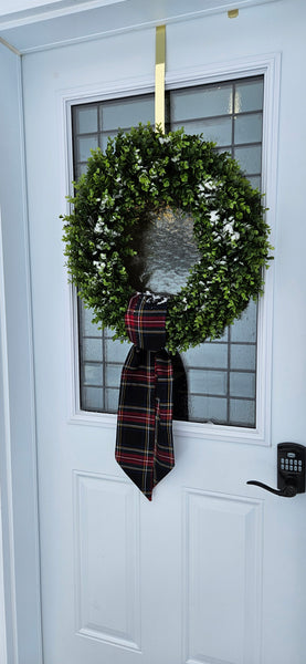 Black Stewart Tartan Wreath Sash