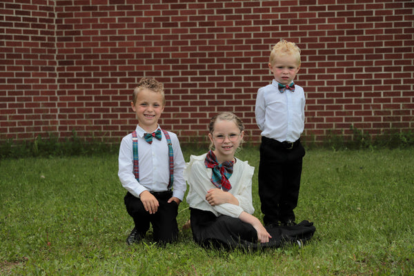 British Columbia Tartan Suspenders and Bow Tie Set