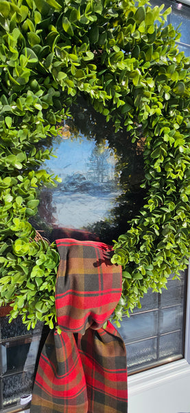 Maple Leaf Tartan Wreath Sash