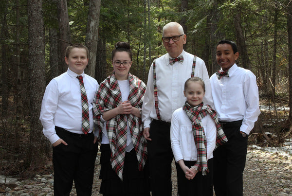 Dress Stewart Tartan Suspenders and Bowtie