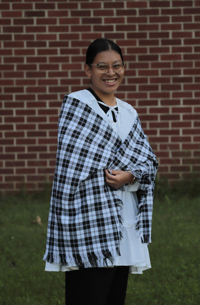 Erskine White Tartan Fabric