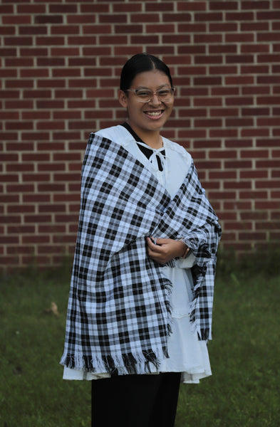 Erskine Tartan White Blanket Scarf