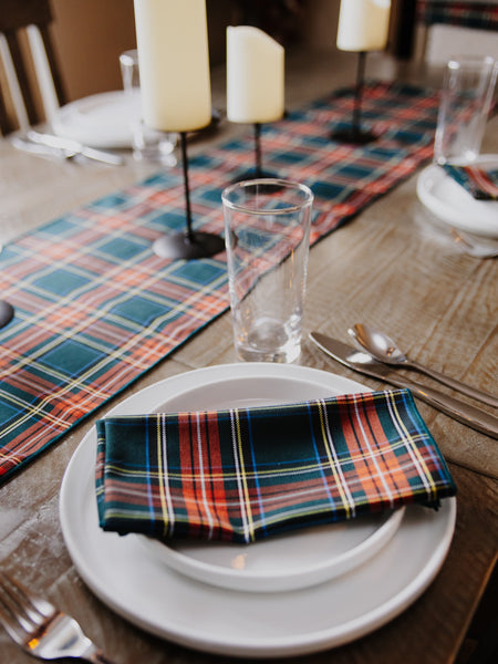 Green Stewart Tartan Napkins