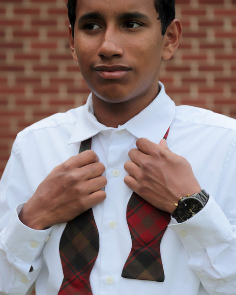 Maple Leaf Tartan Freestyle Bow Tie
