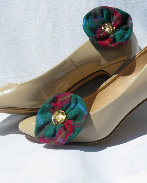 Manitoba Tartan Shoe Clips