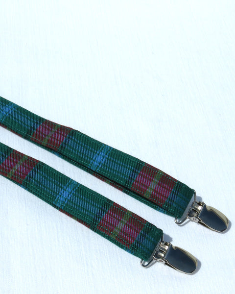 Manitoba tartan suspenders