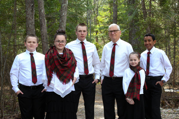 Canadian Tartan Maple Leaf Blanket Scarf