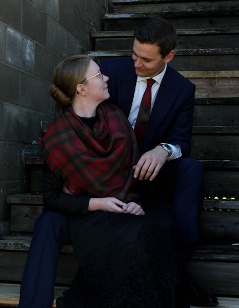 Canadian Tartan Maple Leaf Blanket Scarf