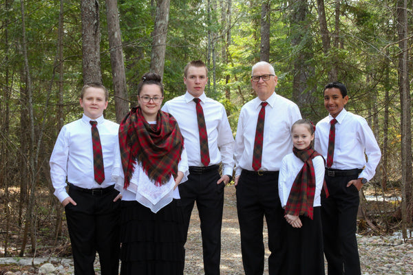 Maple Leaf Tartan Necktie for Gift