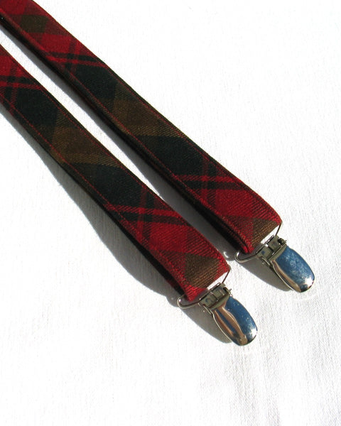 Maple Leaf Tartan Suspenders