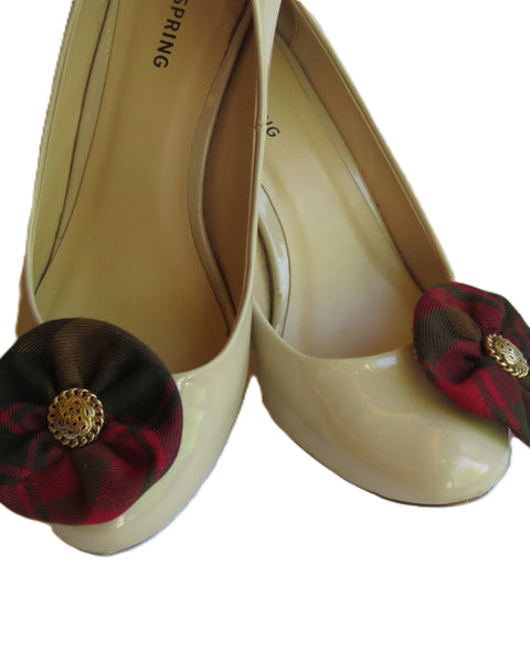 Maple Leaf Tartan Shoe Flower