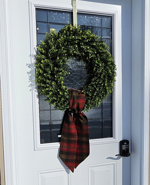 Maple Leaf Tartan Wreath Sash