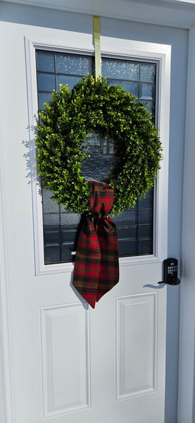 Maple Leaf Tartan Wreath Sash