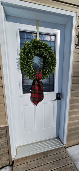 Maple Leaf Tartan Wreath Sash