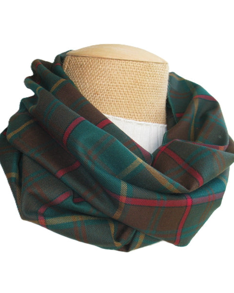 Plaid scarf on a mannequin with a white background