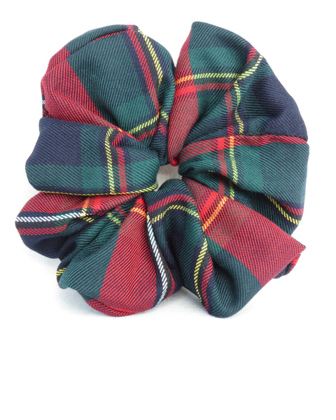 Quebec tartan plaid scrunchie
