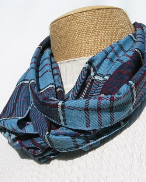 RCAF tartan Plaid scarf on a mannequin with a white background
