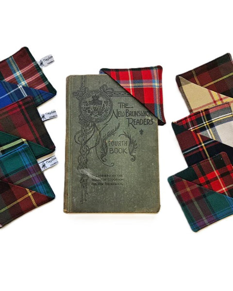 Tartan Bookmarks Made From Upcycled Fabric Scraps