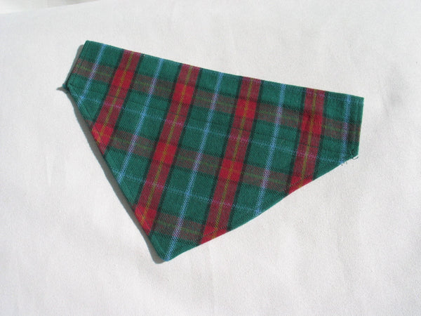 Dog Bandana, Manitoba Tartan Dog Kerchief, Scottish Tartan Dog Bandana, Teal Plaid Pet Kerchief for Manitoba Dog Show