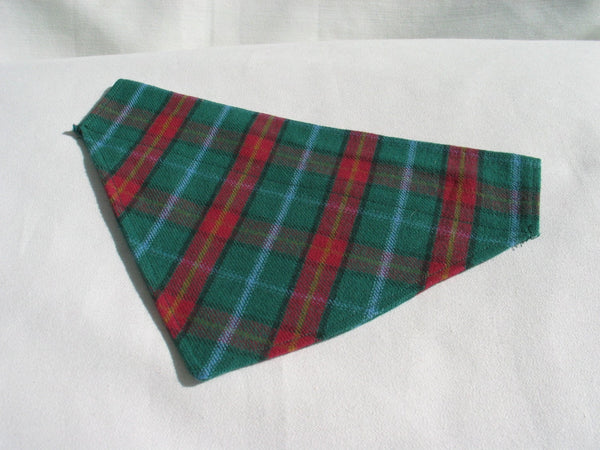 Dog Bandana, Manitoba Tartan Dog Kerchief, Scottish Tartan Dog Bandana, Teal Plaid Pet Kerchief for Manitoba Dog Show