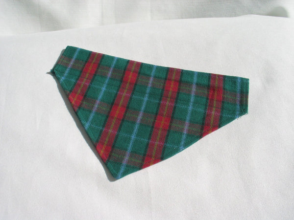 Dog Bandana, Manitoba Tartan Dog Kerchief, Scottish Tartan Dog Bandana, Teal Plaid Pet Kerchief for Manitoba Dog Show