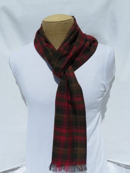 Dog Bandana, Maple Leaf Tartan Kerchief, Red and Brown Tartan Dog Bandana, Canadian Pet Adoption Gift