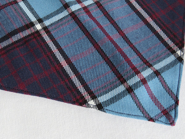 RCAF Tartan Kerchief, Royal Canadian Air Force Tartan Dog Gift Bandana, Plumb and Blue Tartan Dog Bandana, Plaid Dog Bandana, Plaid Kerchief