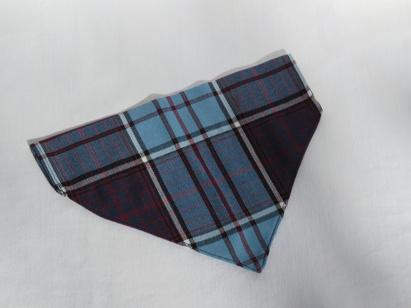 RCAF Tartan Kerchief, Royal Canadian Air Force Tartan Dog Gift Bandana, Plumb and Blue Tartan Dog Bandana, Plaid Dog Bandana, Plaid Kerchief