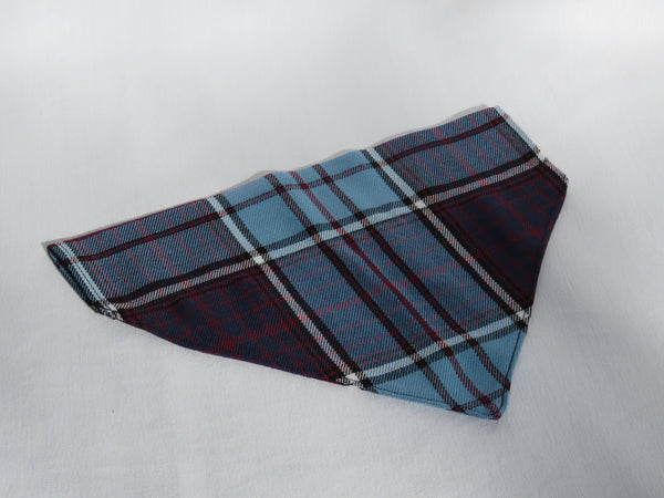 RCAF Tartan Kerchief, Royal Canadian Air Force Tartan Dog Gift Bandana, Plumb and Blue Tartan Dog Bandana, Plaid Dog Bandana, Plaid Kerchief