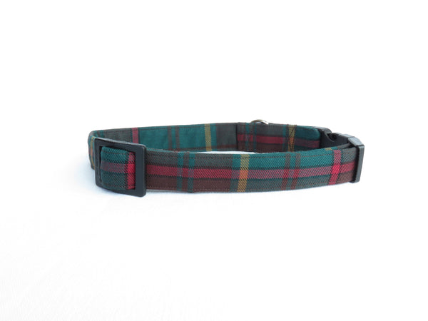 Ontario Tartan Dog Collar, Pawsitively Dazzled Plaid Dog Collar, Made in Canada Pet Collar, Furry Friend Collar