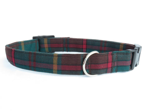 Ontario Tartan Dog Collar, Pawsitively Dazzled Plaid Dog Collar, Made in Canada Pet Collar, Furry Friend Collar