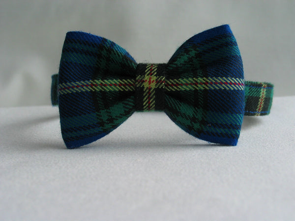 Bow Tie, Nova Scotia Tartan Dog Bow Tie, Blue Plaid Bow Tie for Dogs, Made in Canada Pet Accessory, Pet Birthday Bow Tie, Gift for Dog Lover